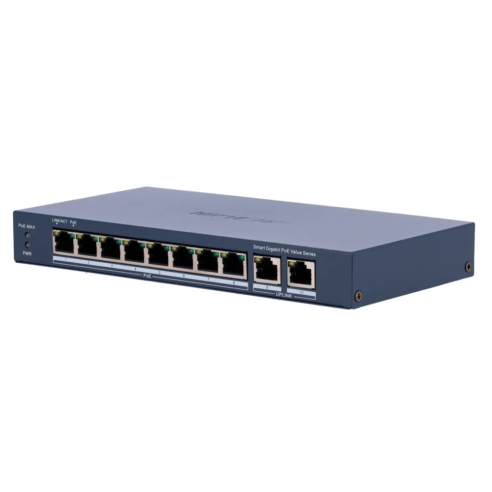 Switch Gigabit PoE HIKVISION DS-3E1510P-EI/M(B) 8 Puertos