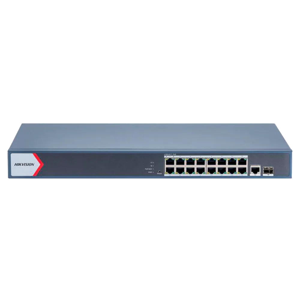 Switch Gigabit PoE Hikvision DS-3E1518P-EI/M 16 Puertos