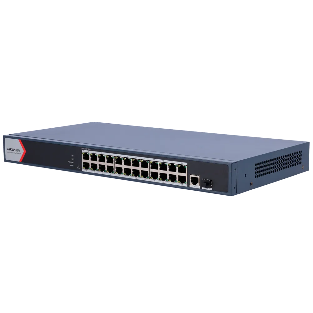 Switch Gigabit PoE DS-3E1526P-EI Hikvision 24 Puertos
