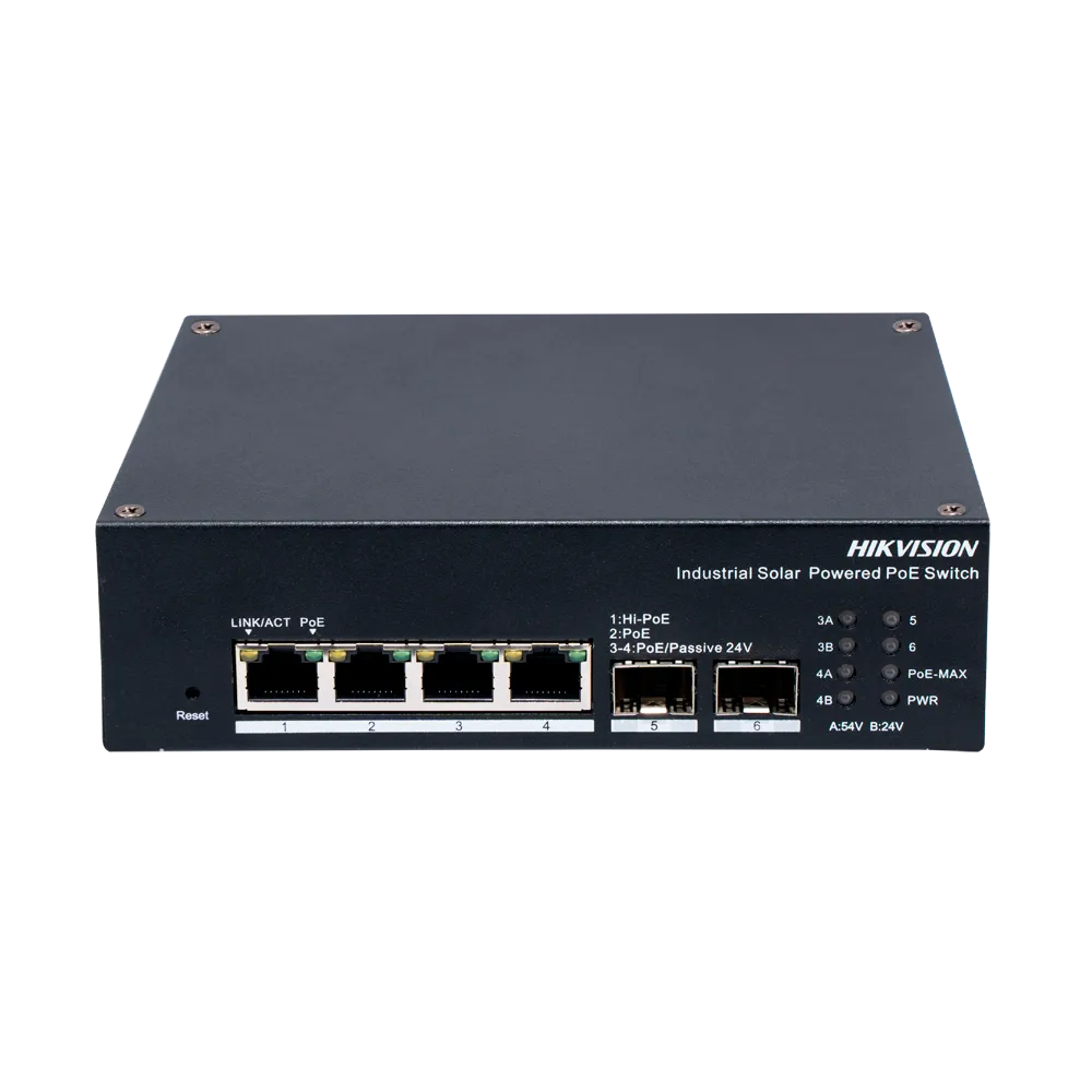 Switch PoE Gestionable HIKVISION DS-3T1506HP-EI-UPS 4 Puertos