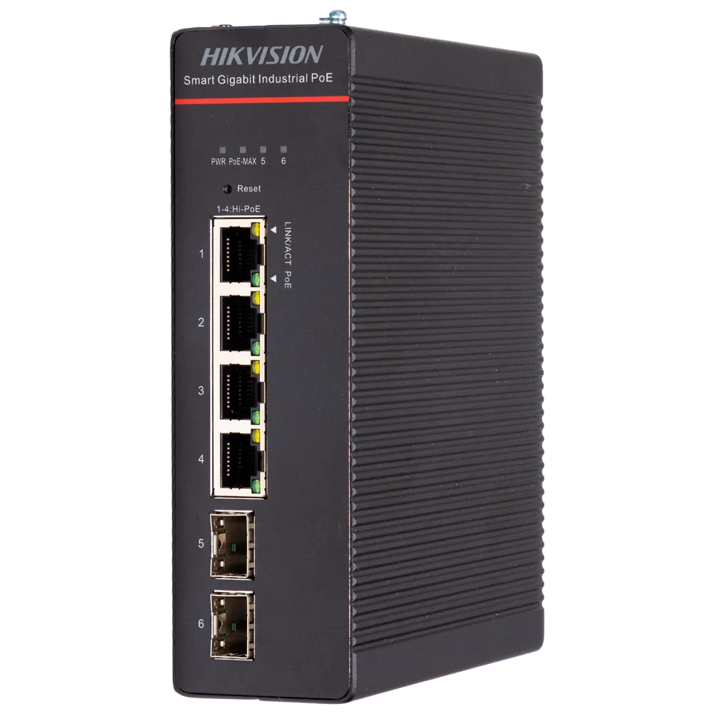 Switch PoE Gestionable HIKVISION DS-3T1506HP-SI-4P2F 4 Puertos
