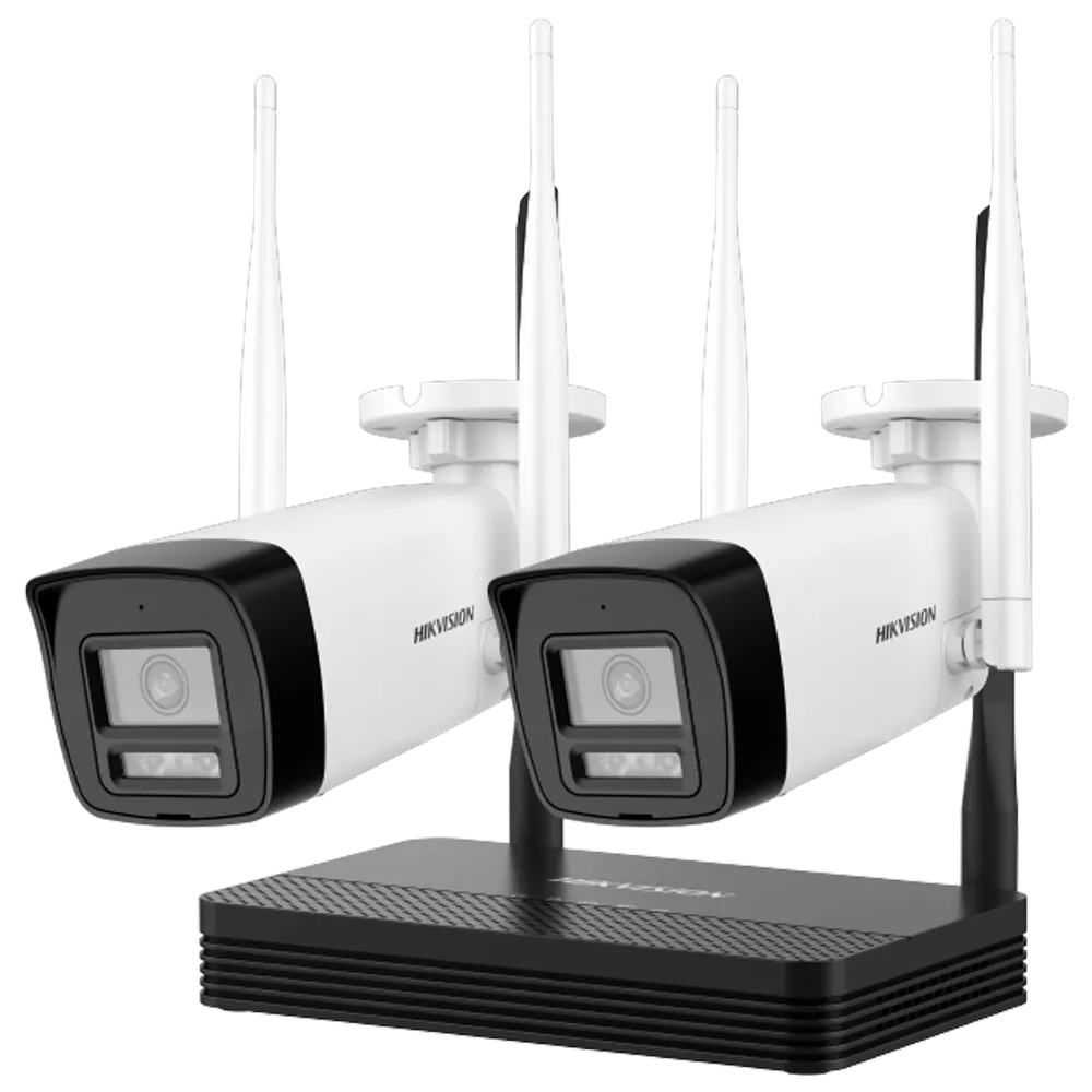 Kit Videovigilancia WiFi Hikvision DS-J142I/NKS424W0H 2 Cámaras