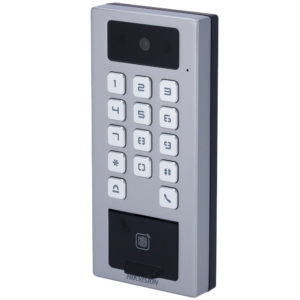 Control de acceso con cámara IP65 IK09 - Huella, tarjeta MF DESFire, QR y PIN - Marca Hikvision