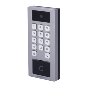 Control de acceso con cámara IP65 IK09 - Tarjeta MF DESFire, QR y PIN - Marca Hikvision