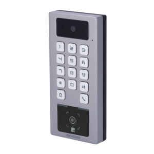 Control de acceso con cámara IP65 IK09 - Tarjeta MF DESFire, QR dinámico y PIN - Marca Hikvision