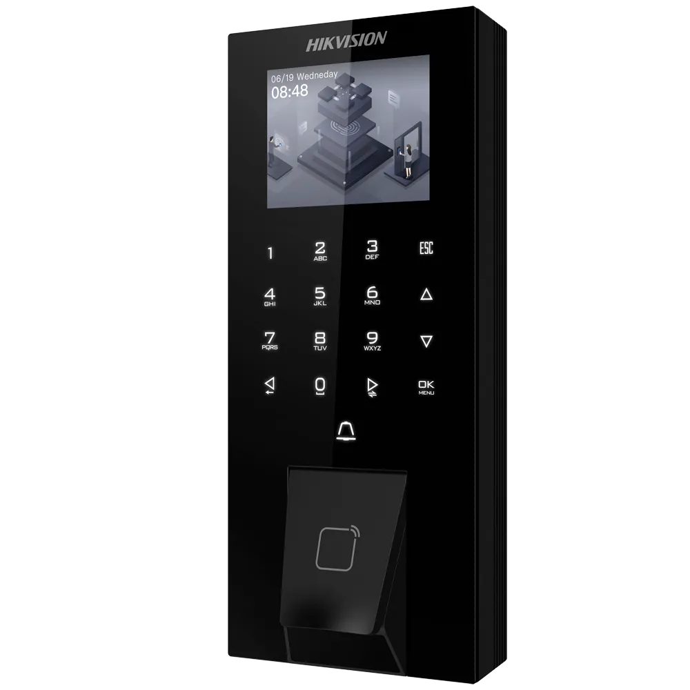 Control Acceso Huella Hikvision DS-K1T807EBFWX-E1 IP65 PoE