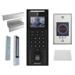 Kit de control de acceso - Facial, huella, tarjeta MF y PIN - Marca Hikvision