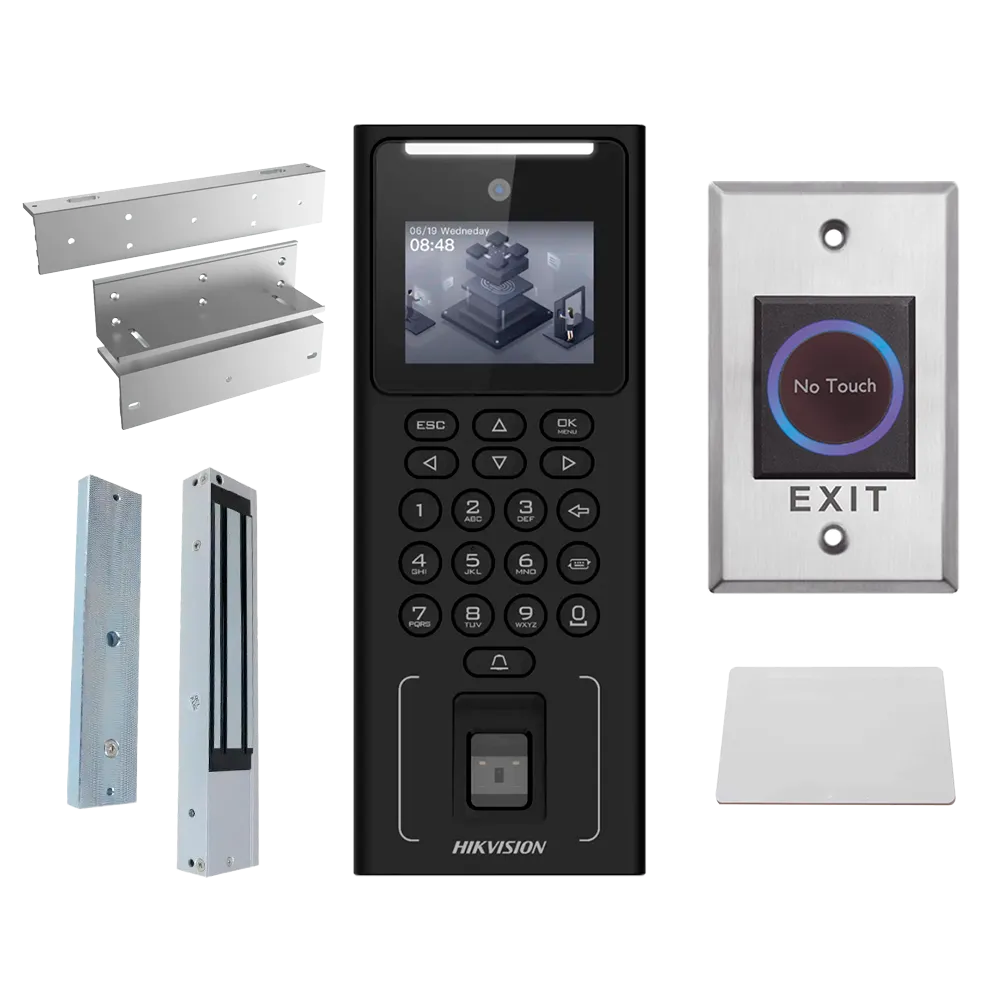 Kit Control Acceso Facial Hikvision DS-KAS321 Huella PIN