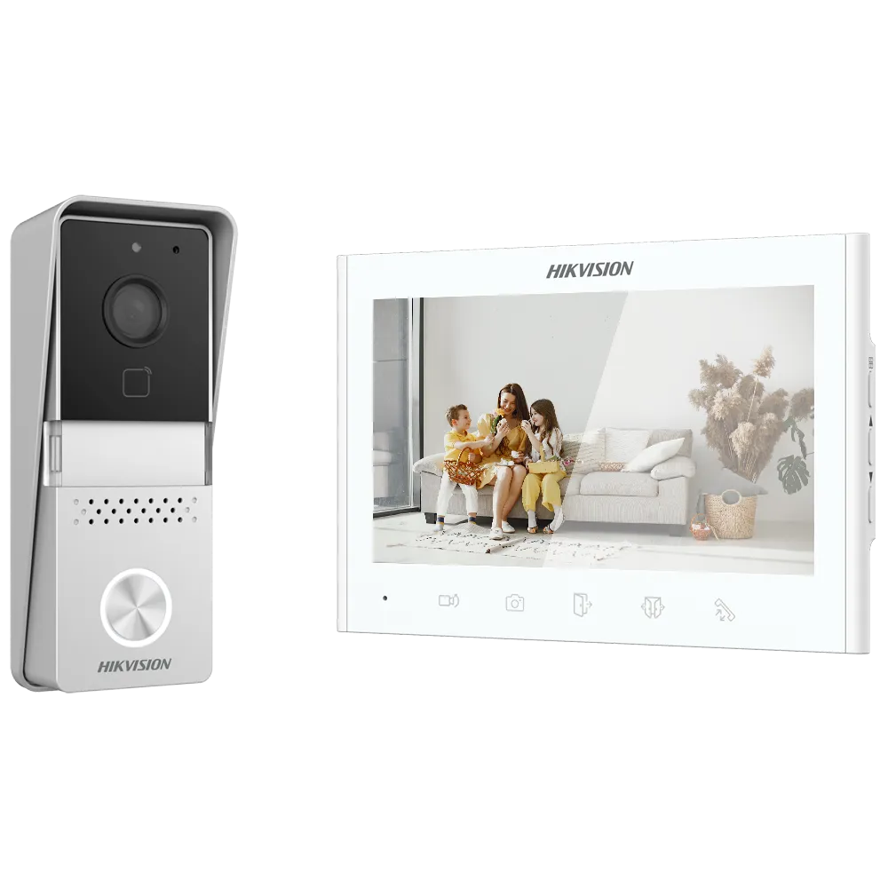 Kit Videoportero 2 Hilos Hikvision DS-KIS102-P/Surface
