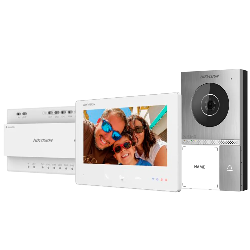 Kit Videoportero 2 Hilos Hikvision DS-KIS705EY con Relés