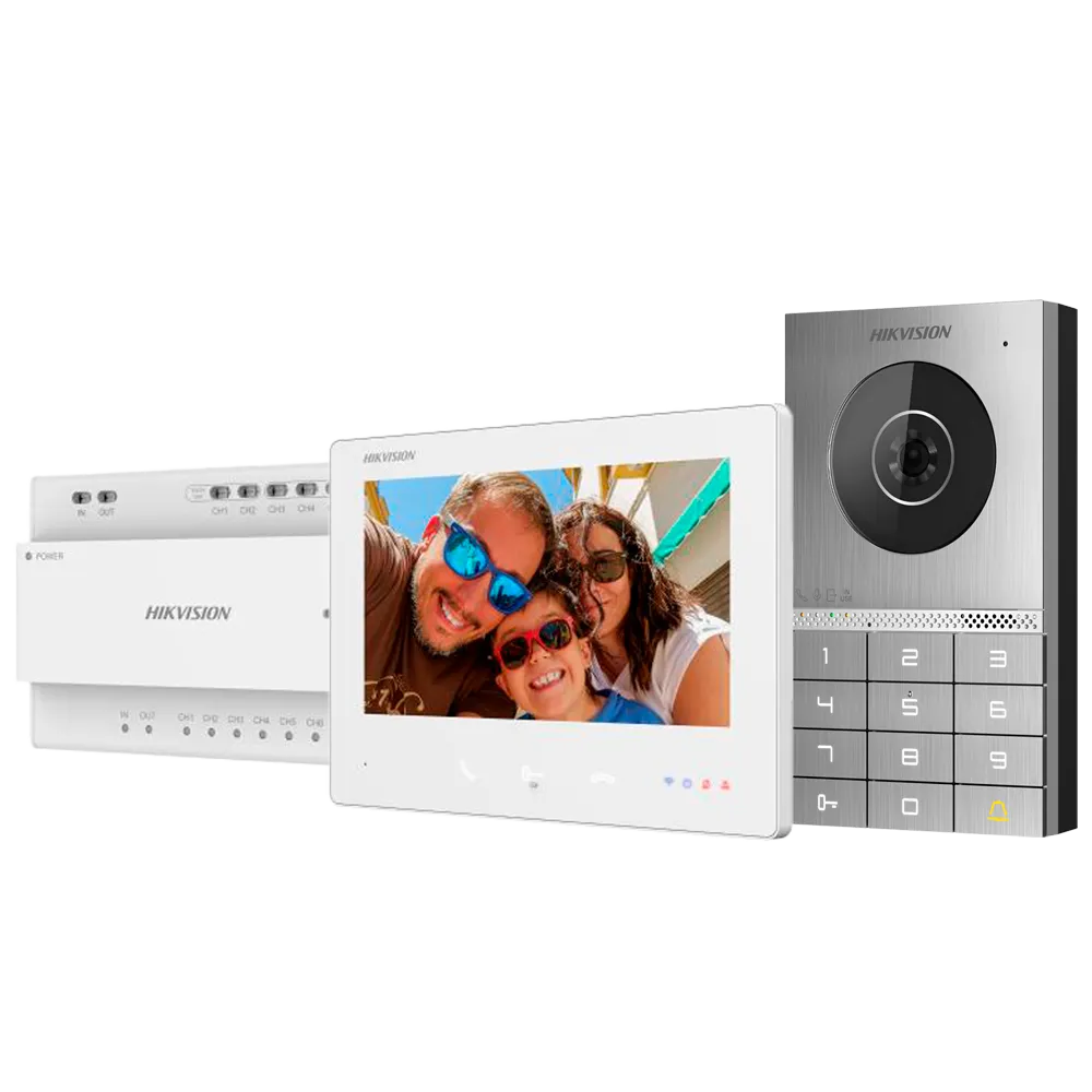 Kit Videoportero 2 Hilos Hikvision DS-KIS706EY con Relés