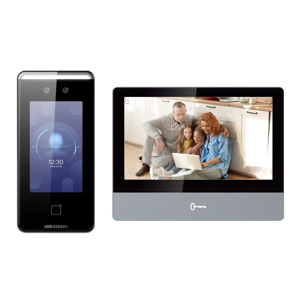 Kit Videoportero IP WiFi Hikvision DS-KIS901-P Reconocimiento Facial