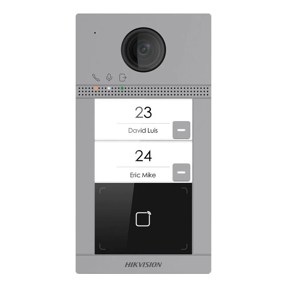 Placa Videoportero IP Hikvision DS-KV8213-WME1(C)/Flush 2 Viviendas WiFi PoE