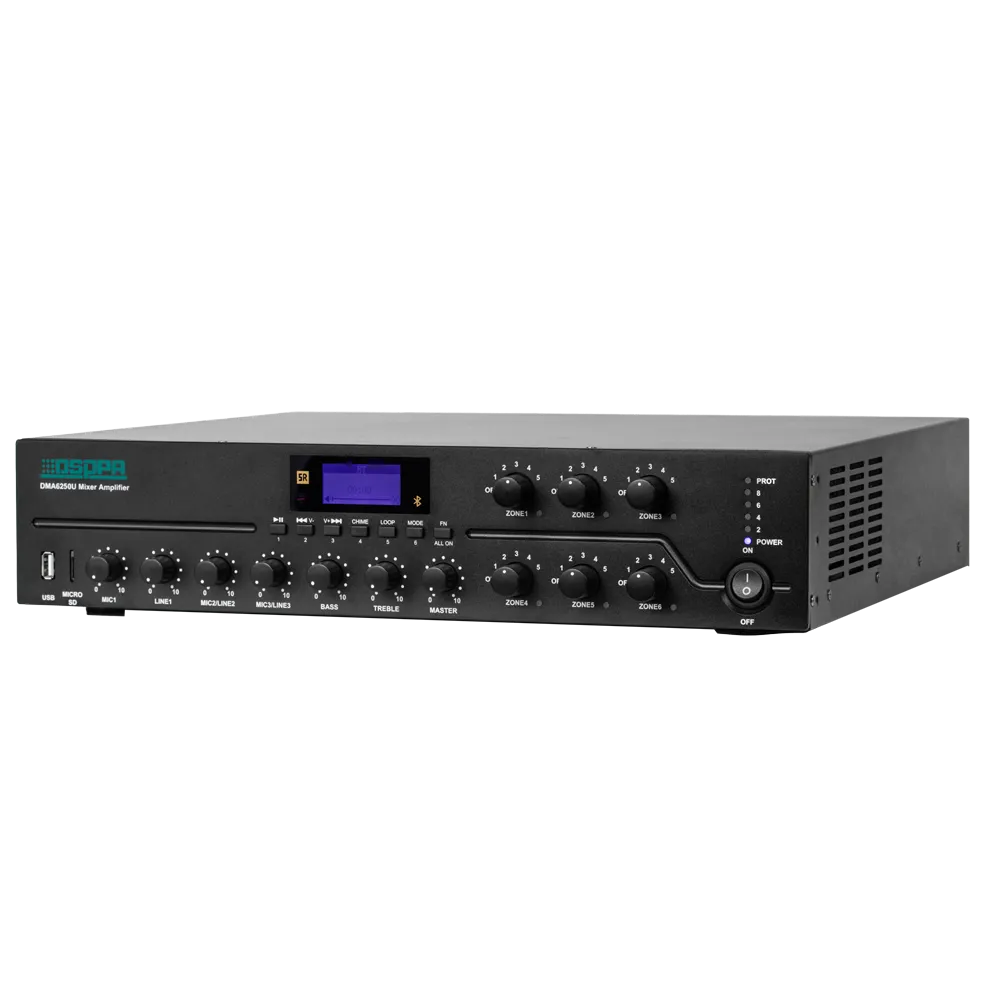 Amplificador DSPPA DMA6250U 250W 100V 6 Zonas