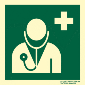 Señal / Cartel Médico de emergencia. Clase B