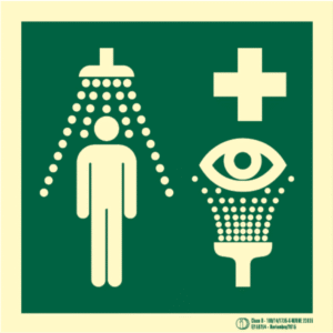 Señal / Cartel Ducha y  Lavaojos de emergencia. Clase B