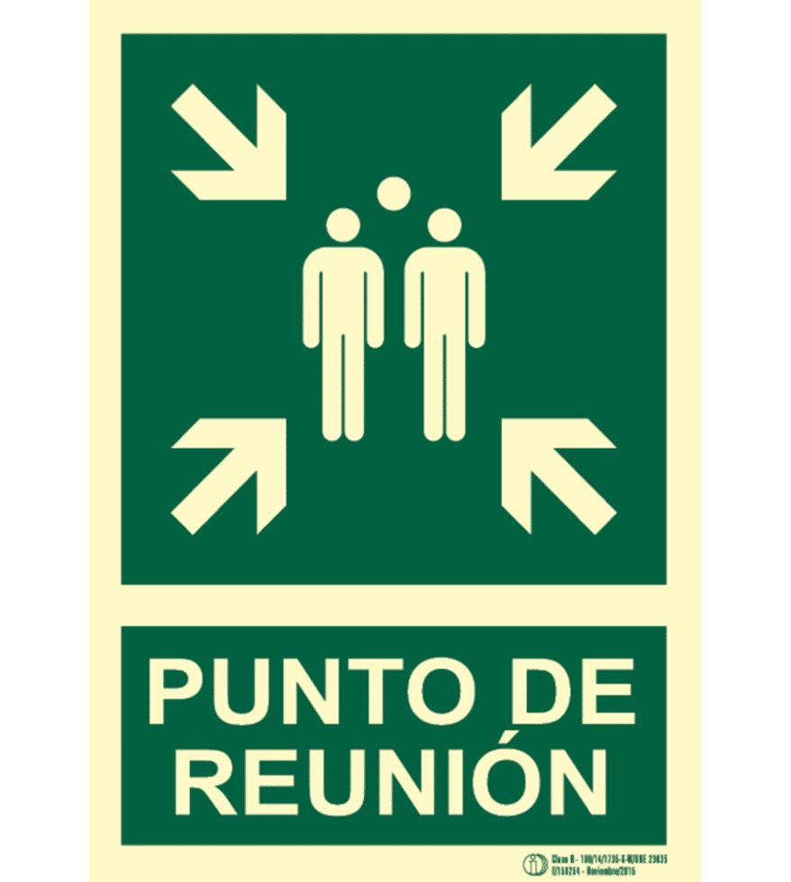 Señal / Cartel Punto de reunión. Clase B - Imagen 2