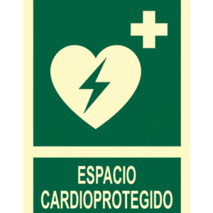 Señal / Cartel de Espacio cardioprotegido. Clase B