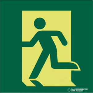 Señal / Cartel de Evacuación en planta. Clase A