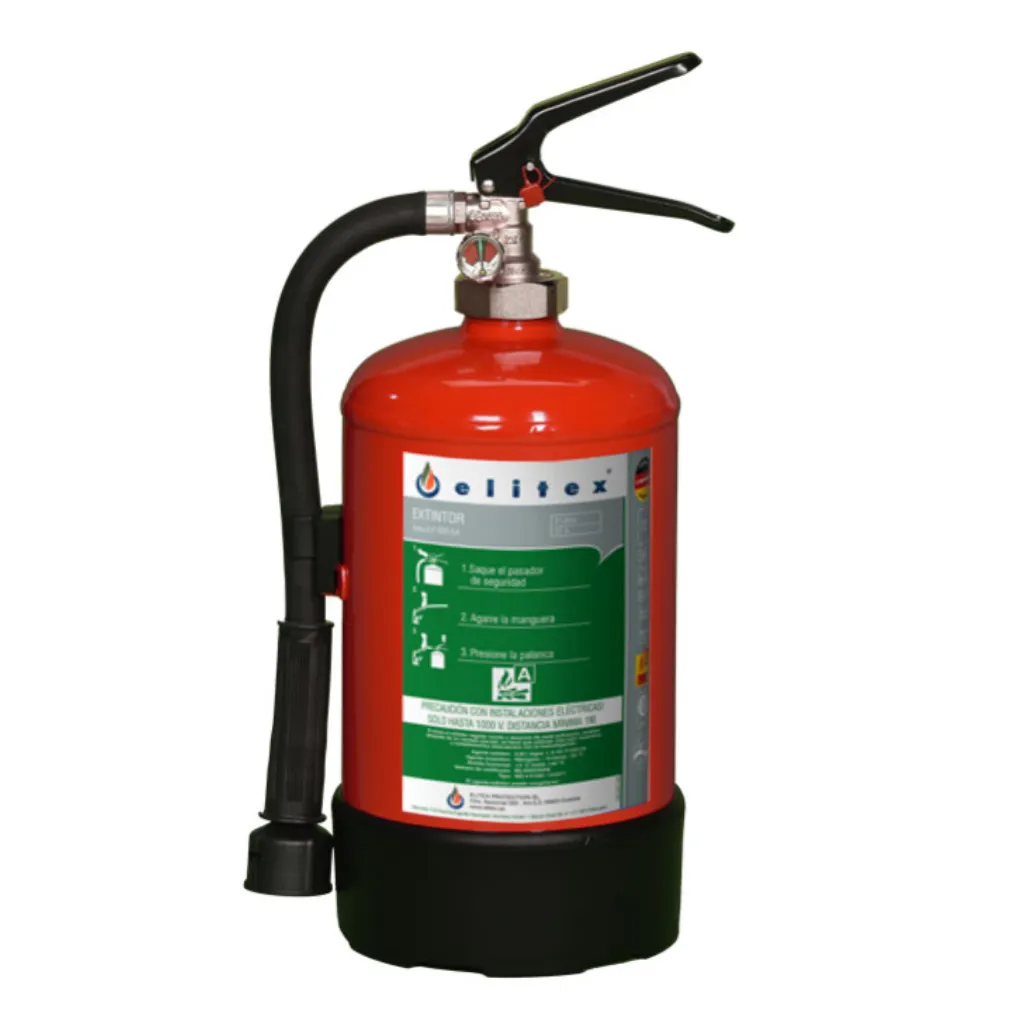 Extintor portátil 3 L con agente F-500 encapsulador para fuegos clase A y litio