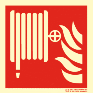 Señal / Cartel de Boca de Incendios luminiscente. Clase B.