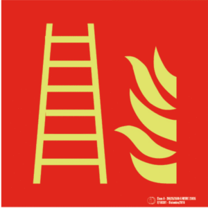 Señal / Cartel de Escalera de Incendio luminiscente. Clase A