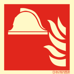 Señal / Cartel de Material para los equipos de emergencia luminiscente. Clase B.