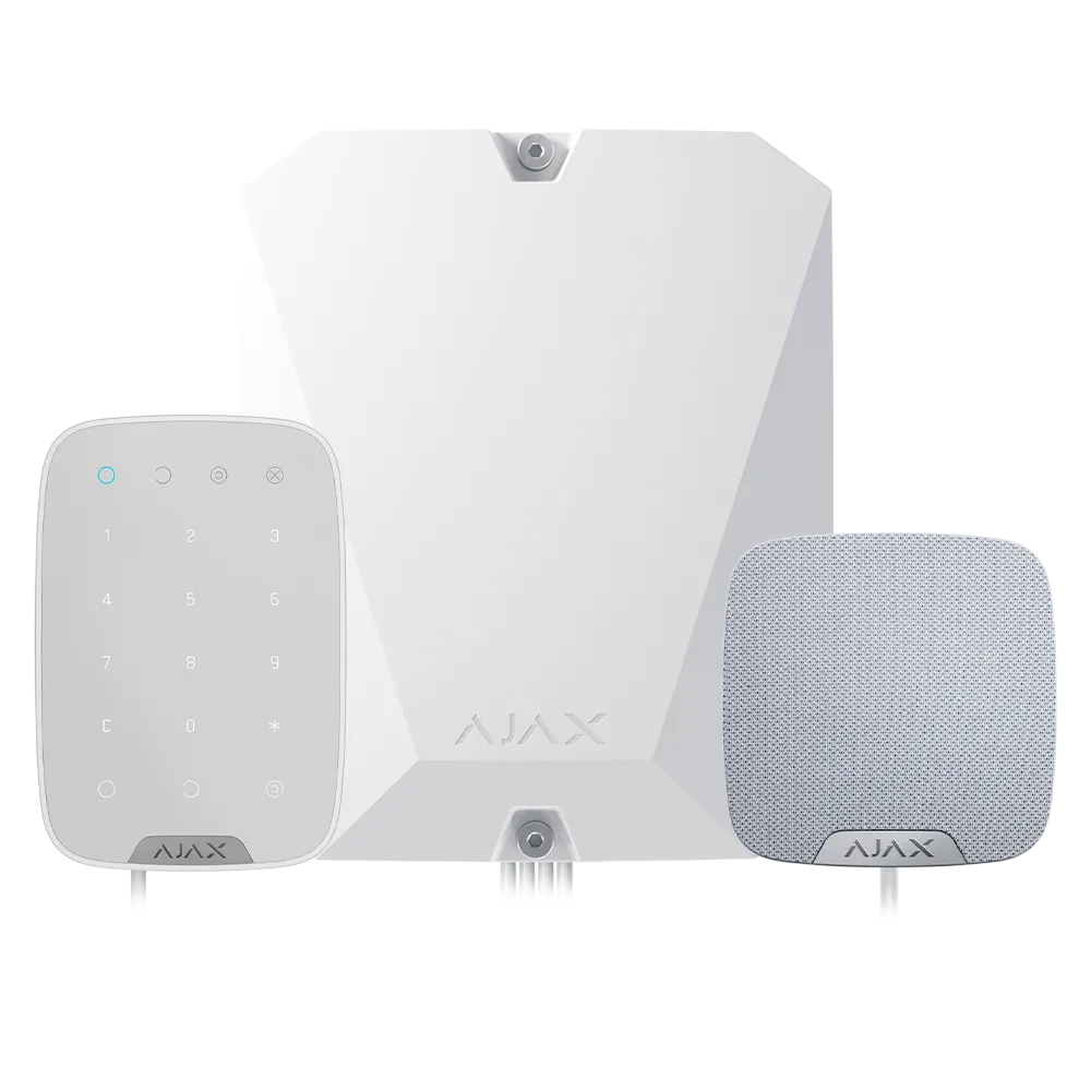 Kit Alarma Ajax Fibra FIBRA-KIT1-PRO-2G-W Grado 3 Profesional