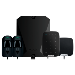 AJAX - FIBRA-KIT3-PRO-4G-B - Kit profesional Fibra negro con teclado con sirena con cámara app