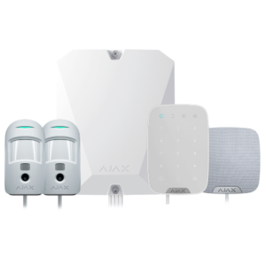 AJAX - FIBRA-KIT3-PRO-4G-W - Kit profesional Fibra blanco con teclado con sirena con cámara app