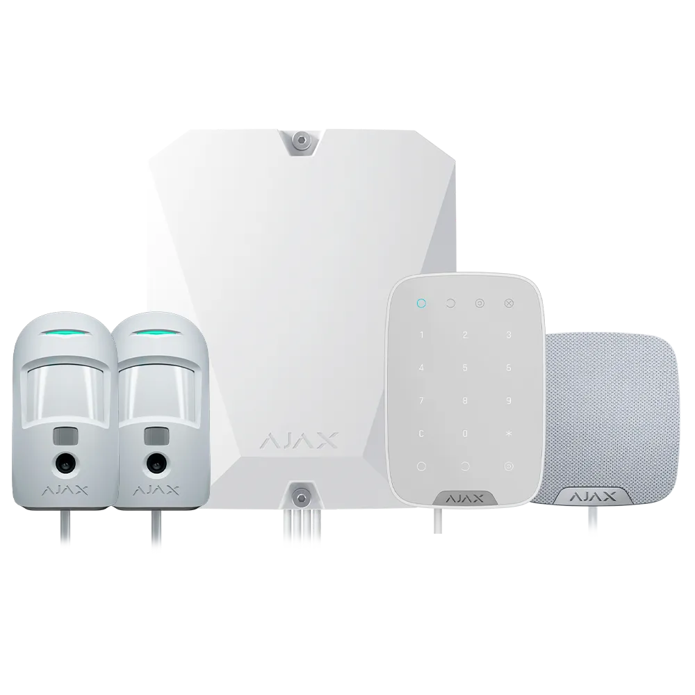 Kit Alarma Ajax Fibra FIBRA-KIT3-PRO-4G-W Grado 2 Profesional