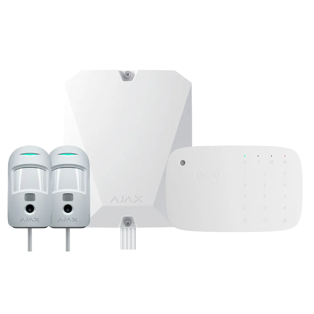 Kit Alarma Ajax FIBRA-KIT5-PRO-2G-W Grado 2 con Sirena