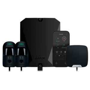 AJAX - FIBRA-KIT6-PRO-4G-B - Kit profesional Fibra negro con teclado con sirena con cámara app