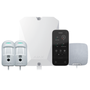 AJAX - FIBRA-KIT6-PRO-4G-W - Kit profesional Fibra blanco con teclado con sirena con cámara app