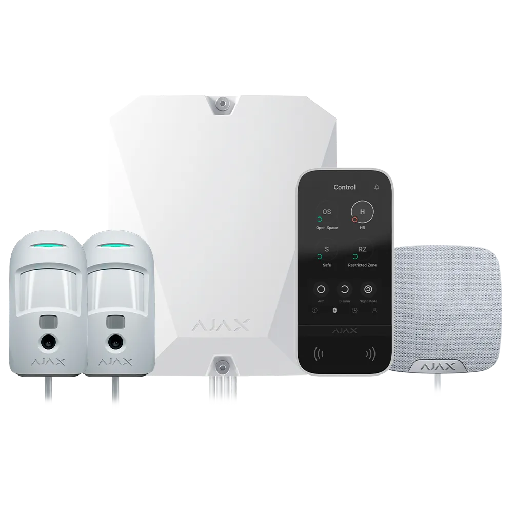 Kit Alarma Ajax Fibra FIBRA-KIT6-PRO-4G-W Grado 2 Cableado