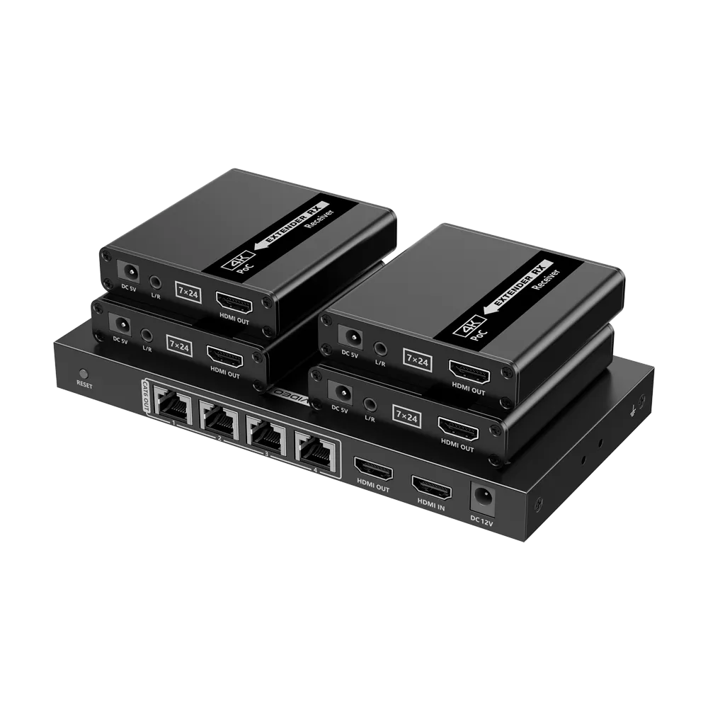 Splitter HDMI 1:4 4K 30Hz HDMI-SPL-1x4-4K30-CAT6 70m Cat6