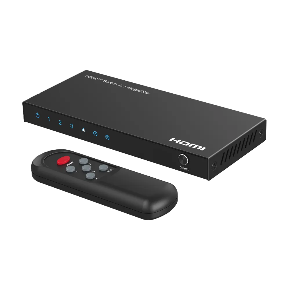 Switch HDMI 4:1 4K HDMI-SW-4x1-4K60 Conmutador Automático