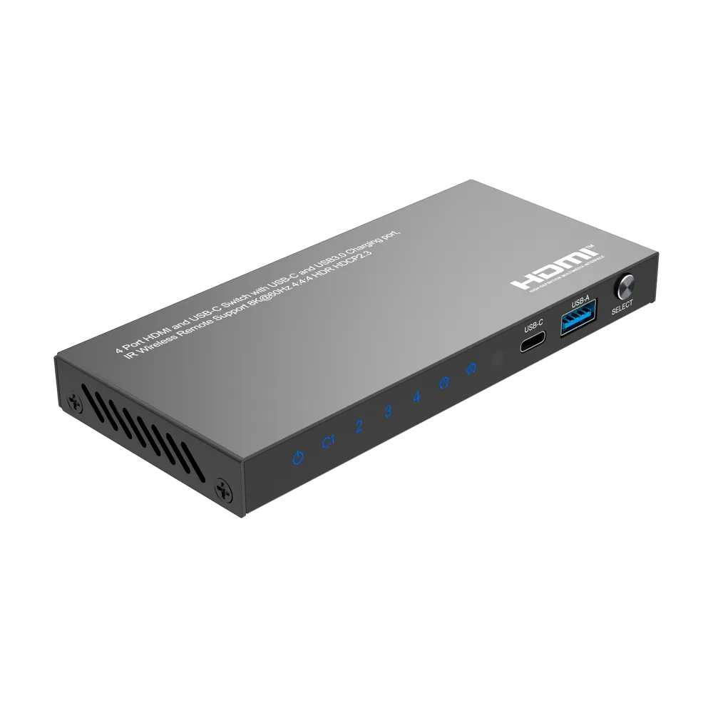 Switcher HDMI 4:1 8K 60Hz USB-C HDMI-SW-4x1-8K60