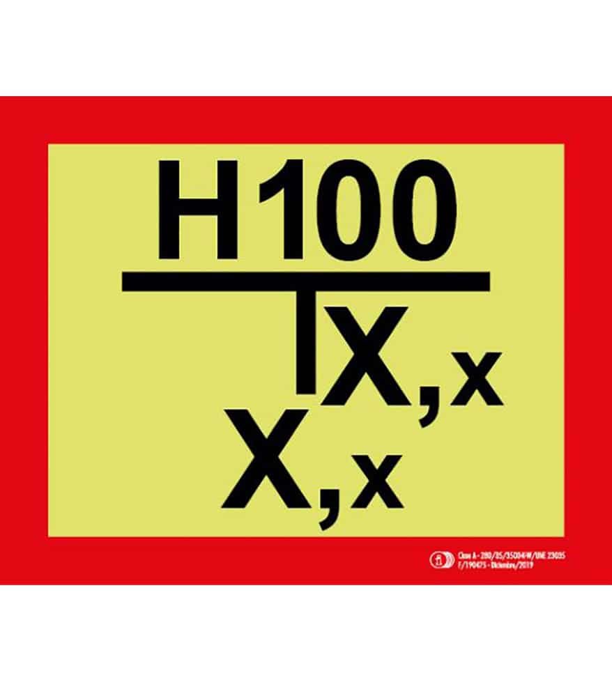 Señal hidrante enterrado (H100 T Xx Yy) sin bordes