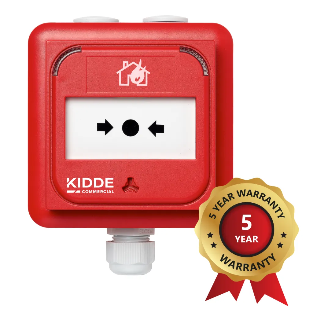 Caja superficie roja KE-DM3010R-IP para pulsadores Kidde