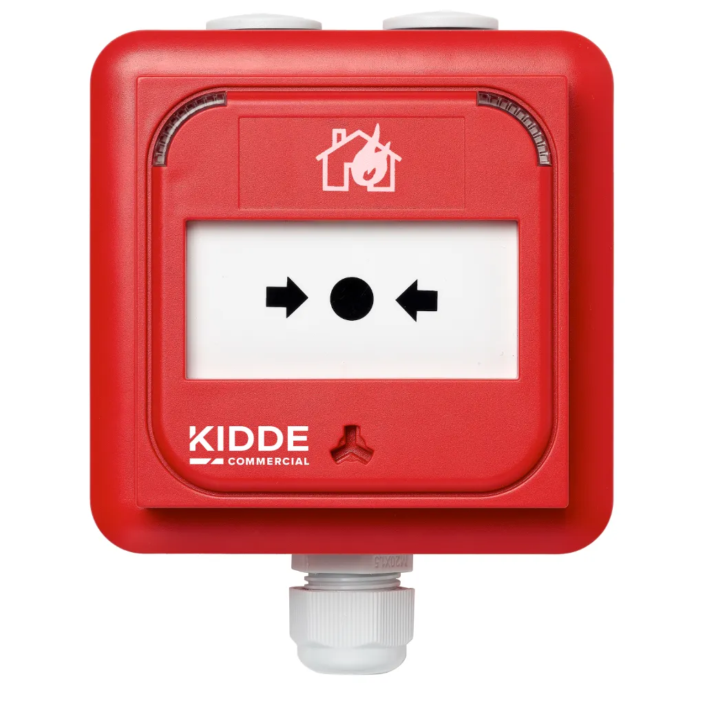 Caja Superficie KE-DM3110R-IP Pulsador Kidde Excellence Rojo