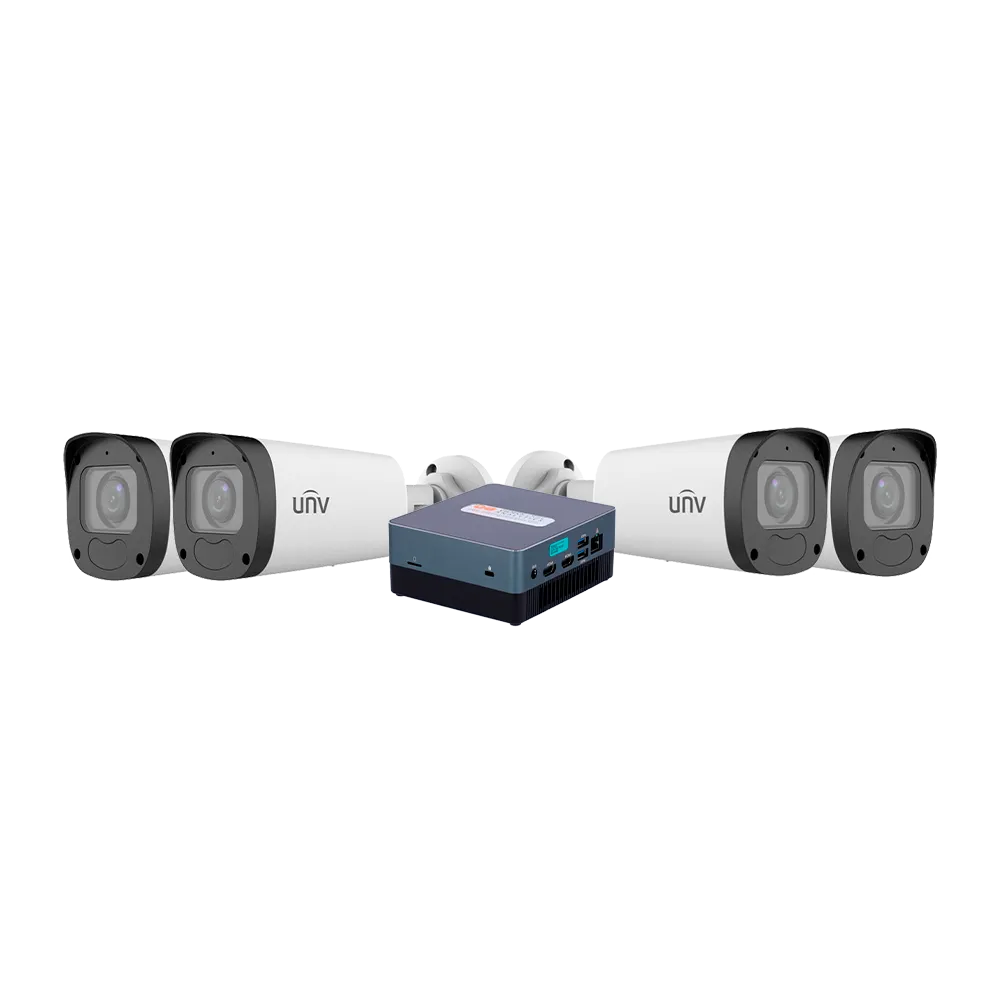 Uniview KIT-IA-VISIBLE NVR 4 Canales con Cámaras IP WiFi