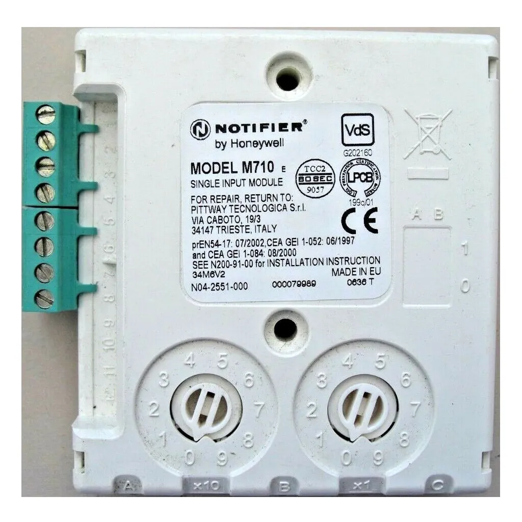 Módulo de Relés Analógico NOTIFIER M710E para Centrales