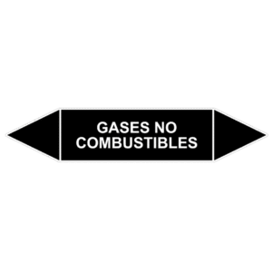 Señal de Marcaje tuberías. Gases no combustibles