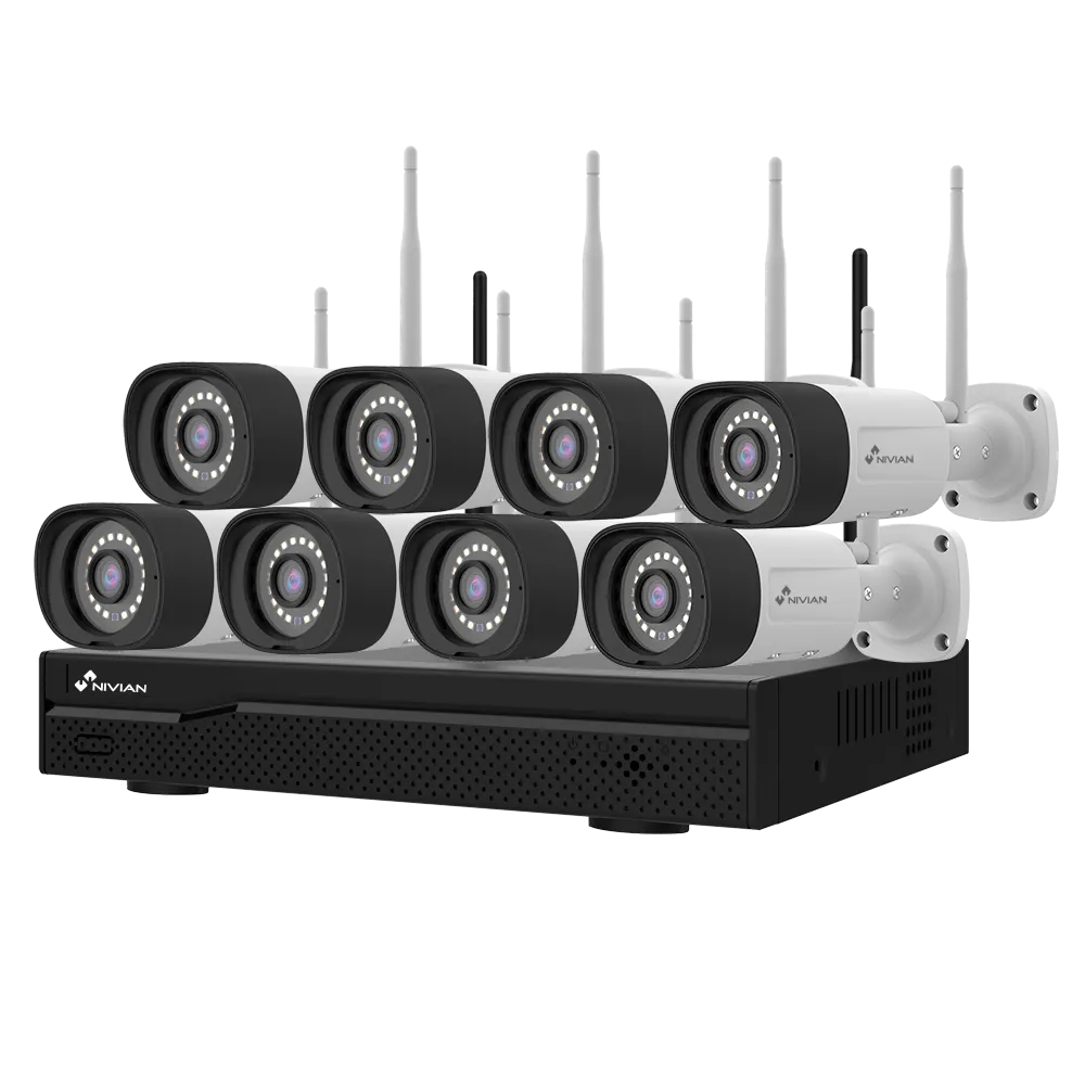 Kit Videovigilancia WiFi Nivian NV-KIT1630W6-8CAM 16Ch 8 Cámaras 3Mpx