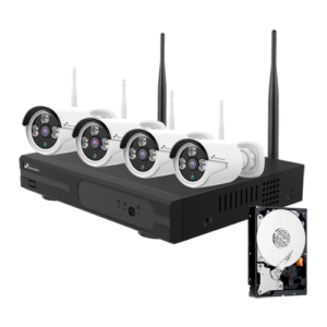 Nivian NV-KIT830W-4CAM-1TB Kit CCTV – WiFi · NVR 10 canales · 4 cámaras · 1TB