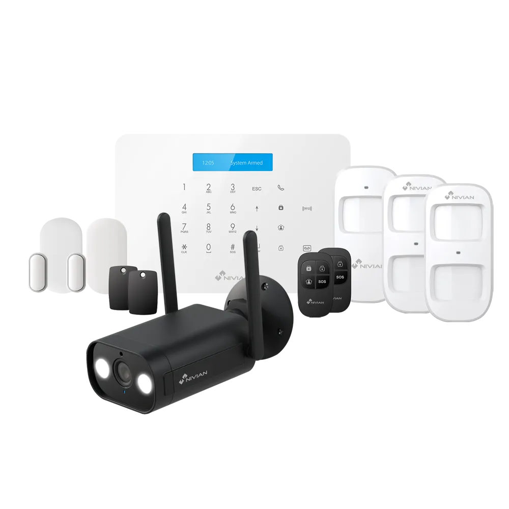 Kit Alarma WiFi GSM Nivian NVS-A6WG-V7 con Teclado Sirena