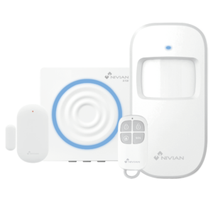 Nivian - NVS-ALARM1-W - Kit alarma WiFi blanco con sirena 1 contacto 1 mando app