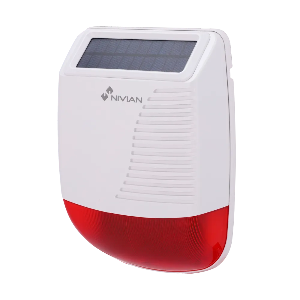 Sirena Exterior Solar Inalámbrica NVS-SOLARSIREN 120dB IP65