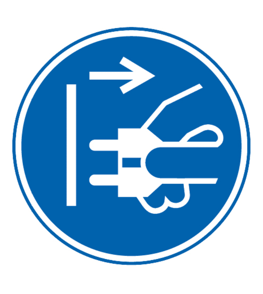 Señal / Cartel de Obligatorio desenchufar en avería - Imagen 2